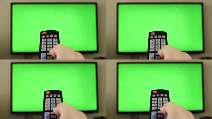 绿屏电视遥控器换台抠像素材