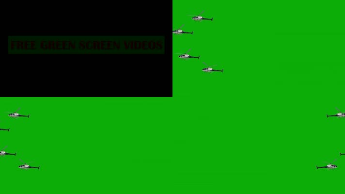 绿屏直升飞机编队飞过