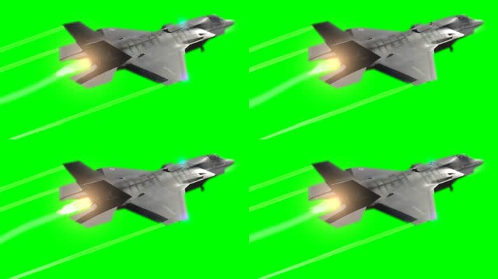 绿屏战斗机飞机飞行动画背景视频