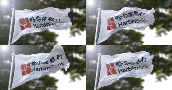 【4K】哈尔滨银行旗帜B