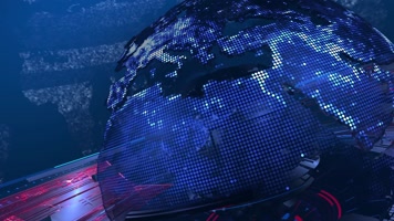 片头包装 新闻 地球 地球旋转 