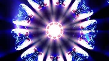 VJ素材舞台背景LED背景动感粒子万花筒