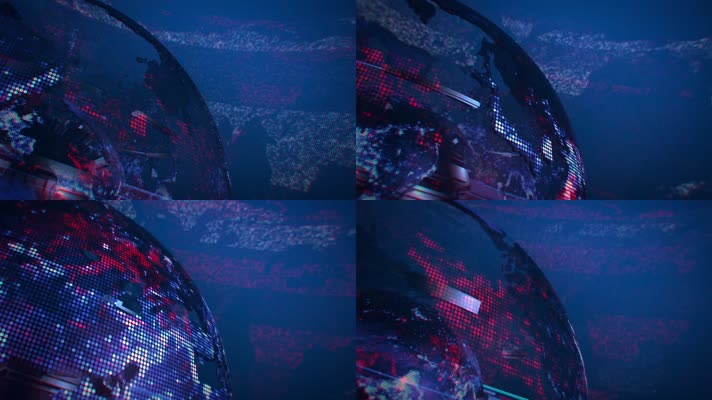 片头包装 新闻 地球 地球旋转 