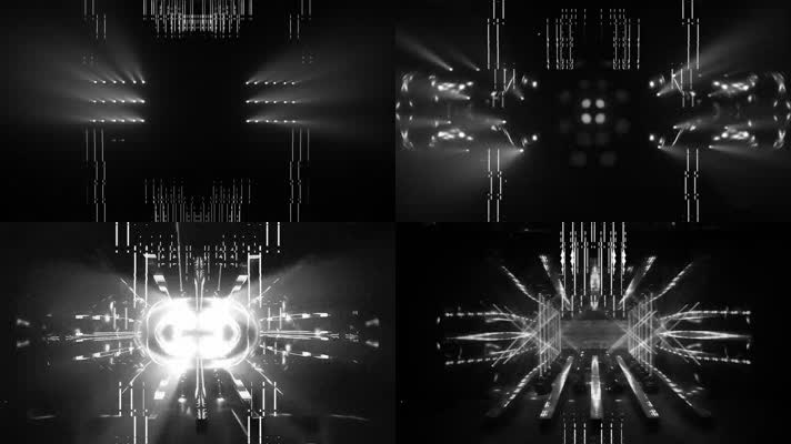 超劲爆动感黑白线条节奏舞台背景