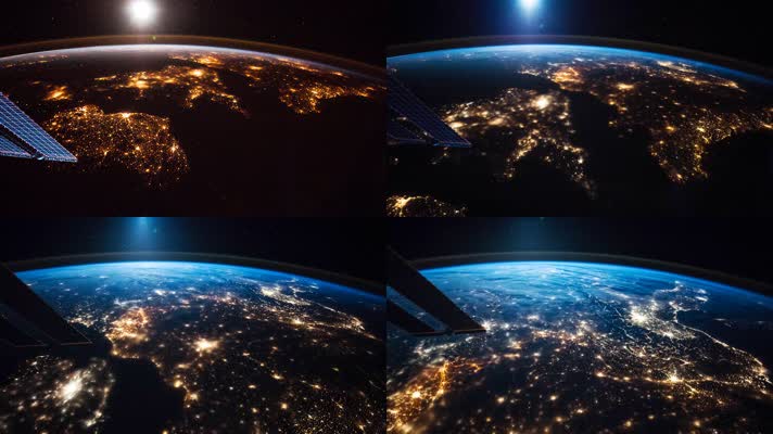太空看地球 地球夜间灯光