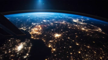 太空看地球 地球夜间灯光   太空看地球 地球夜间灯光