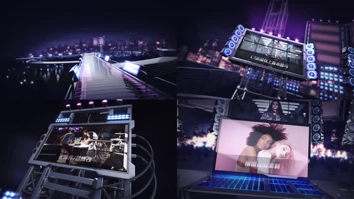 震撼动感节奏DJ音乐演唱会舞台片头开场