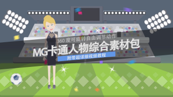 MG动漫卡通人物动画带骨骼场景素材包