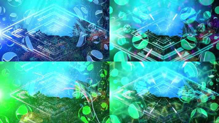 海草舞配乐LED背景