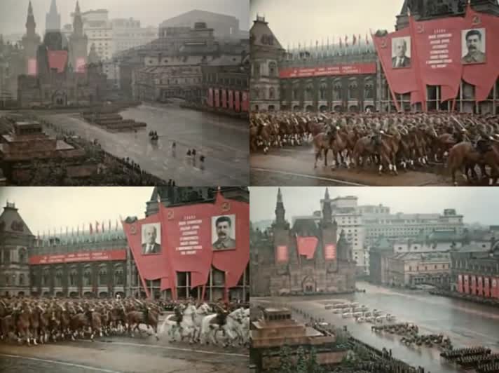 1945苏联莫斯科阅兵-骑兵方队