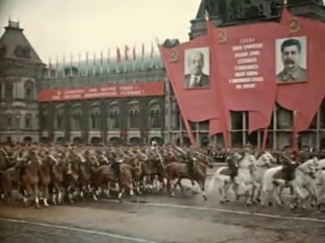 1945苏联莫斯科阅兵-骑兵方队