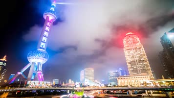 4K上海夜景延时摄影素材包一组