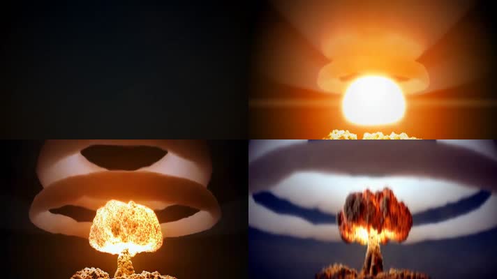 核弹氢弹原子弹爆炸-蘑菇彩云