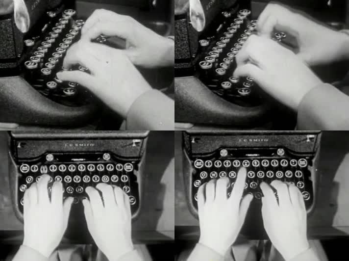 最原始的老式打字机操作