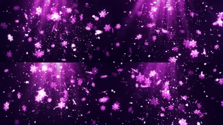 浪漫紫色粒子雪花背景