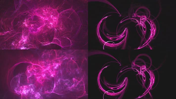 玫红光线光效光影火焰缠绕粒子