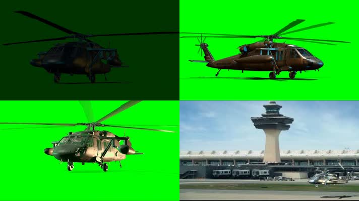 多姿态直升飞机-起飞降落-3D