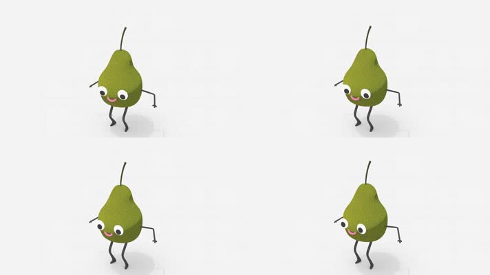 香梨跳舞 拟人水果 动画 