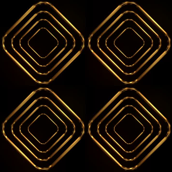 金色线框隧道 闪耀 奢华变幻  