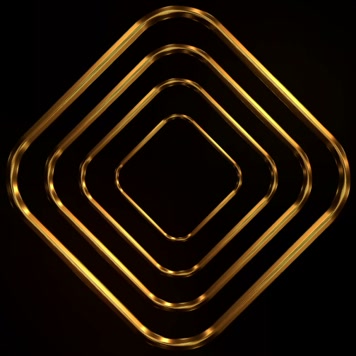 金色线框隧道 闪耀 奢华变幻  
