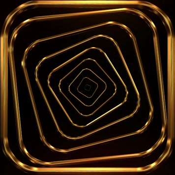 金色线框隧道 闪耀 奢华变幻  