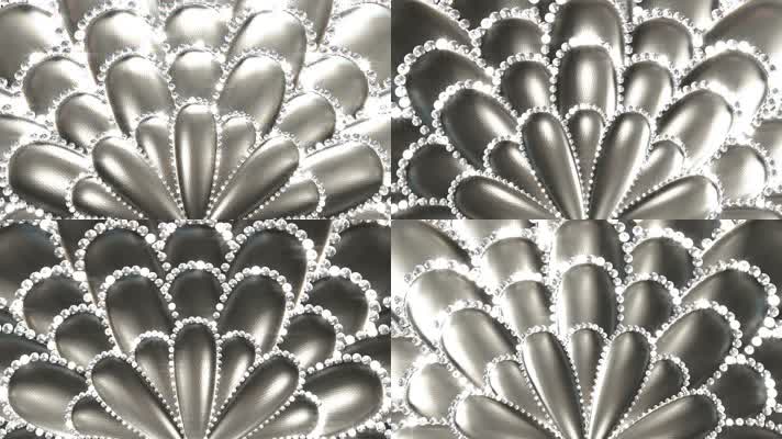 银色孔雀开屏 华丽 闪耀  