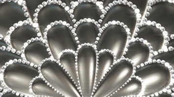 银色孔雀开屏 华丽 闪耀  