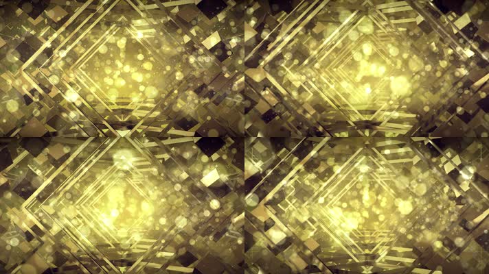 金色质感 方形隧道 推进隧道  