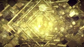 金色质感 方形隧道 推进隧道  