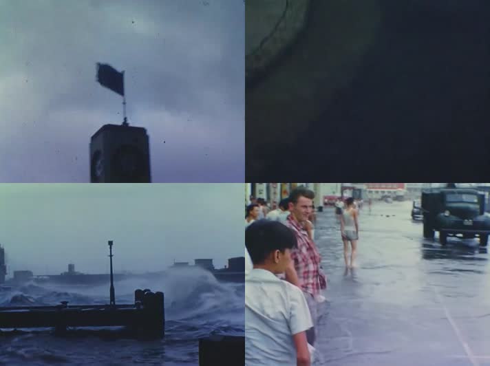 50年代香港台风海啸