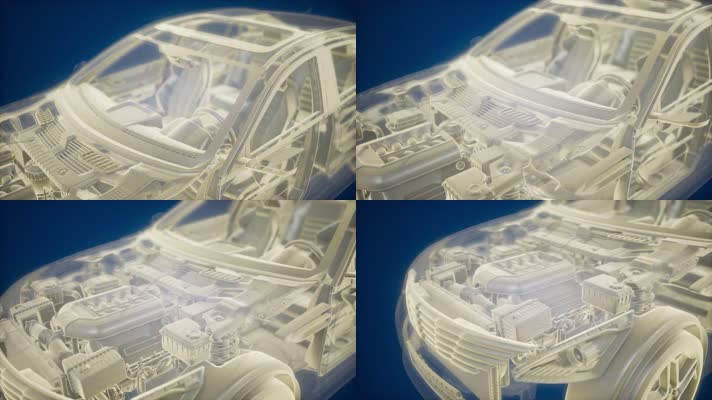 汽车 三维透视 3d动画 模型展示  