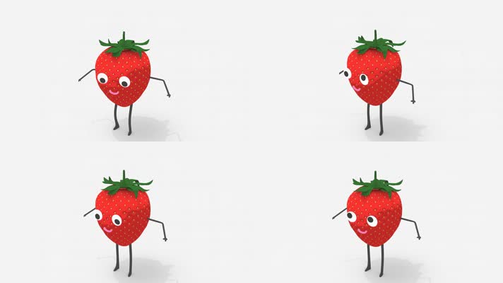 草莓跳舞 拟人水果 动画 