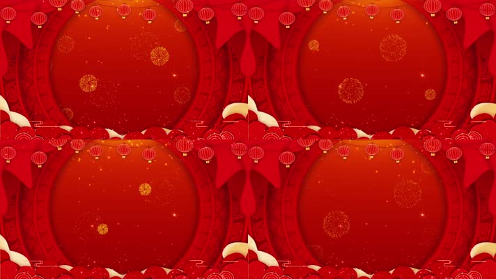 喜庆红色舞台背景循环