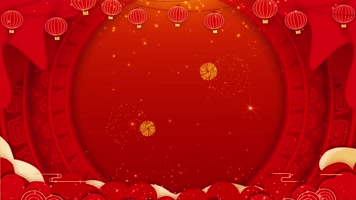 喜庆红色舞台背景循环