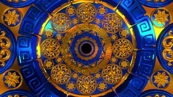 金色旋转隧道 华丽 闪耀 奢华变幻  