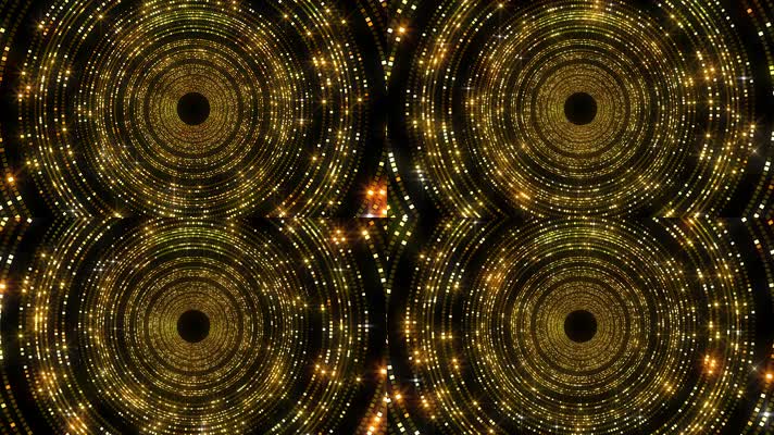 金色隧道穿梭 华丽璀璨 闪耀  