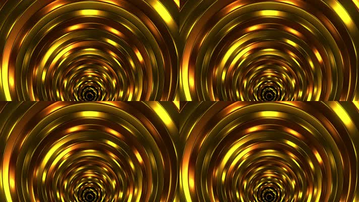 金色旋转隧道 华丽 闪耀  