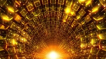 金色隧道穿梭 华丽 闪耀 奢华变幻  