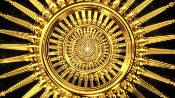 金色旋转隧道 华丽 闪耀 奢华变幻 