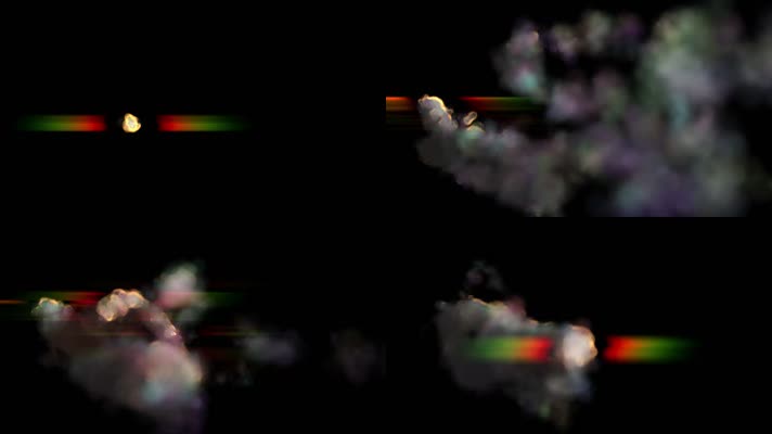 随机穿梭导弹烟雾视频特效