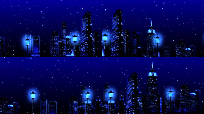 智慧科幻城市夜景夜生活