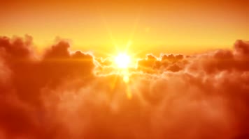 震撼大气金色太阳云层穿梭LED舞台背景素材