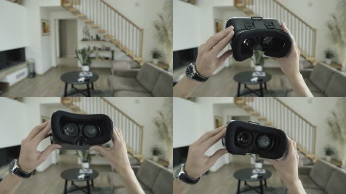 戴上VR眼镜的第一视角实拍