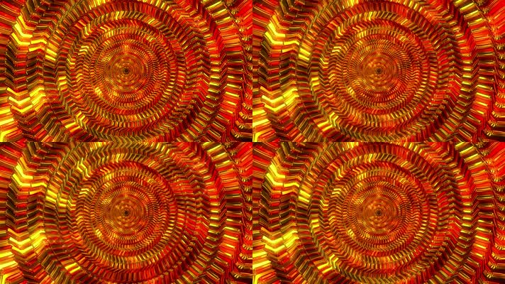 金色隧道穿梭 华丽 闪耀  