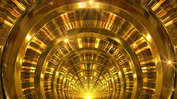 金色水晶隧道 华丽璀璨 闪耀  
