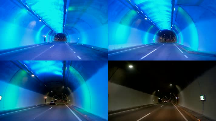 驾车穿过隧道