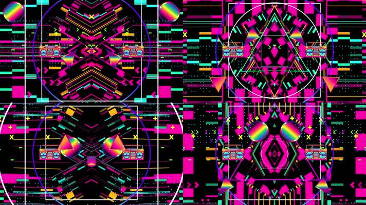 万花筒 舞台背景 抽象变幻  