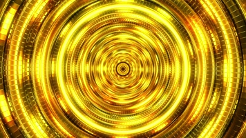 金色水晶旋转 华丽璀璨 闪耀  