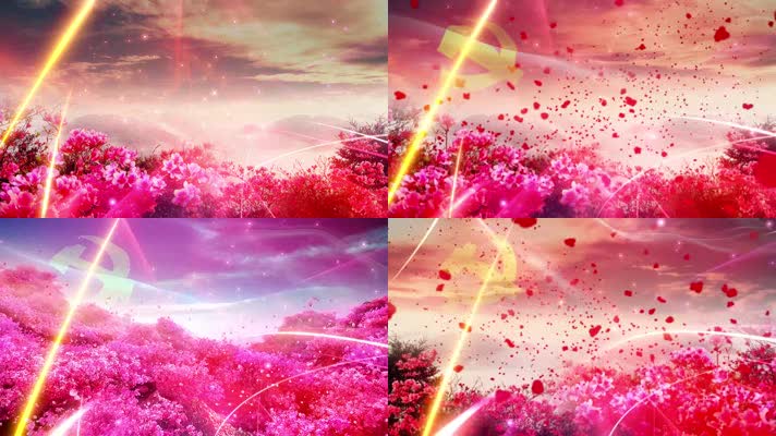 映山红阳光远山LED舞台背景