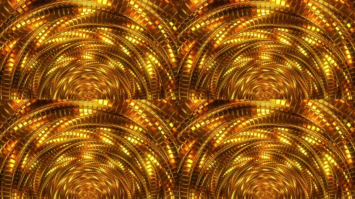 金色水晶隧道 华丽璀璨  